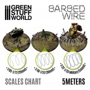 simulated BARBED WIRE - 1/65-1/72 (20mm) | Barbed wire