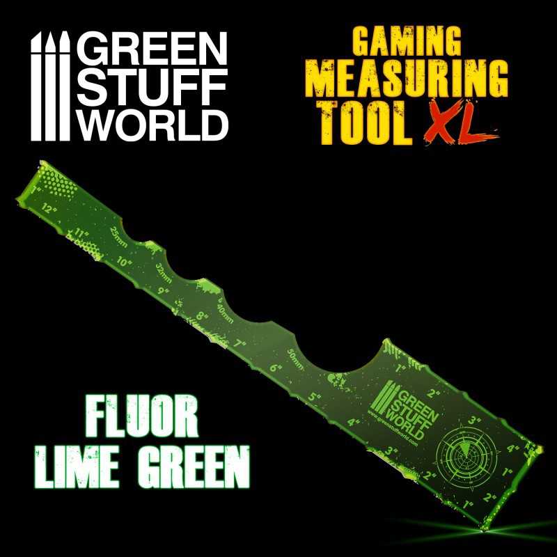遊戲測量工具 - 夜光青綠色 12英吋 - 標記和遊戲標尺