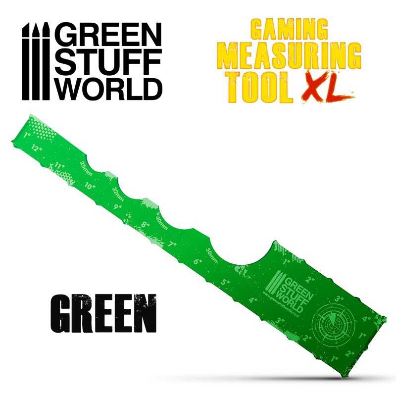 Gaming Measuring Tool - Green 12 inches | Markers and gaming rulers