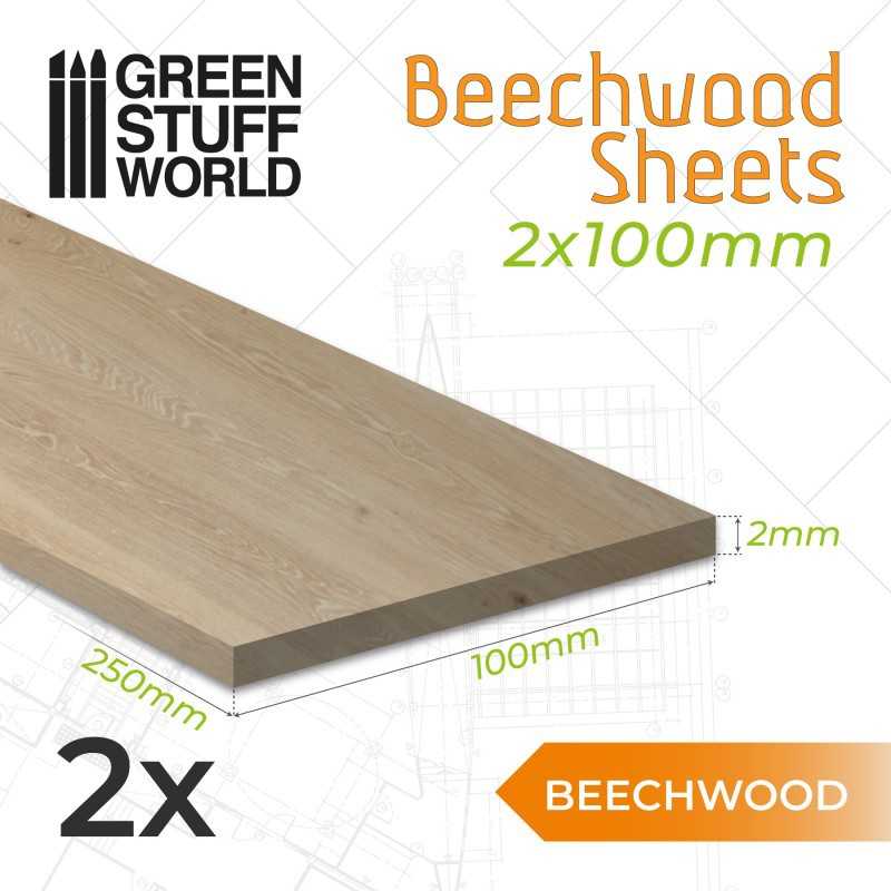 櫸木板 2x100x250mm - 木質板材