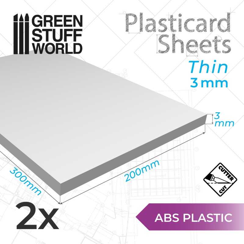 Plasticard板 3 mm - 2板一組 - 塑膠板