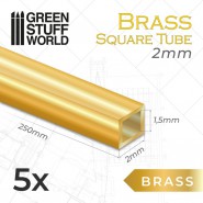 Square Brass Tubes 2mm