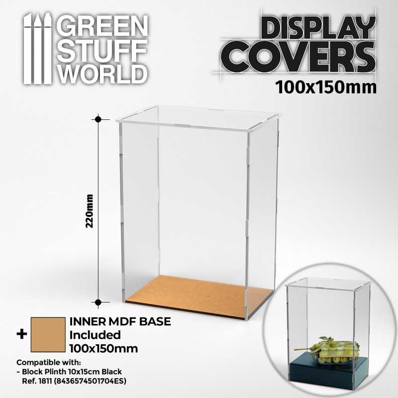 Acrylic Display Covers 100x150mm (22cm high) | Miniature Display Cases