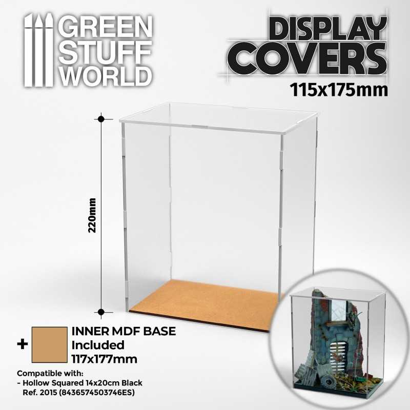 Acrylic Display Covers 115x175mm (22cm high) | Miniature Display Cases