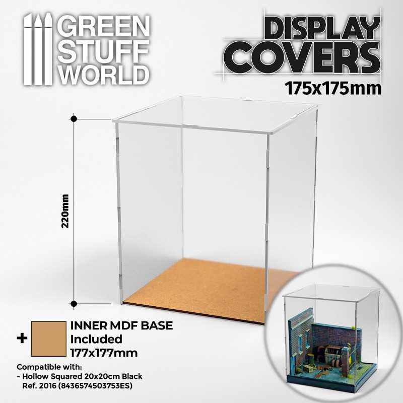 Acrylic Display Covers 175x175mm (22cm high) | Miniature Display Cases