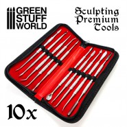 10x 专业雕刻工具 (带皮套) - 金属工具