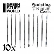 10x 專業雕刻工具 (帶皮套) - 金屬工具