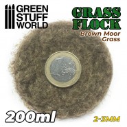 Static Grass Flock 2-3mm - Brown Moor Grass - 200 ml | Grass 2-3 mm