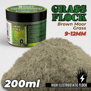 Static Grass Flock 9-12mm - Brown Moor Grass - 200 ml | Grass 9-12 mm