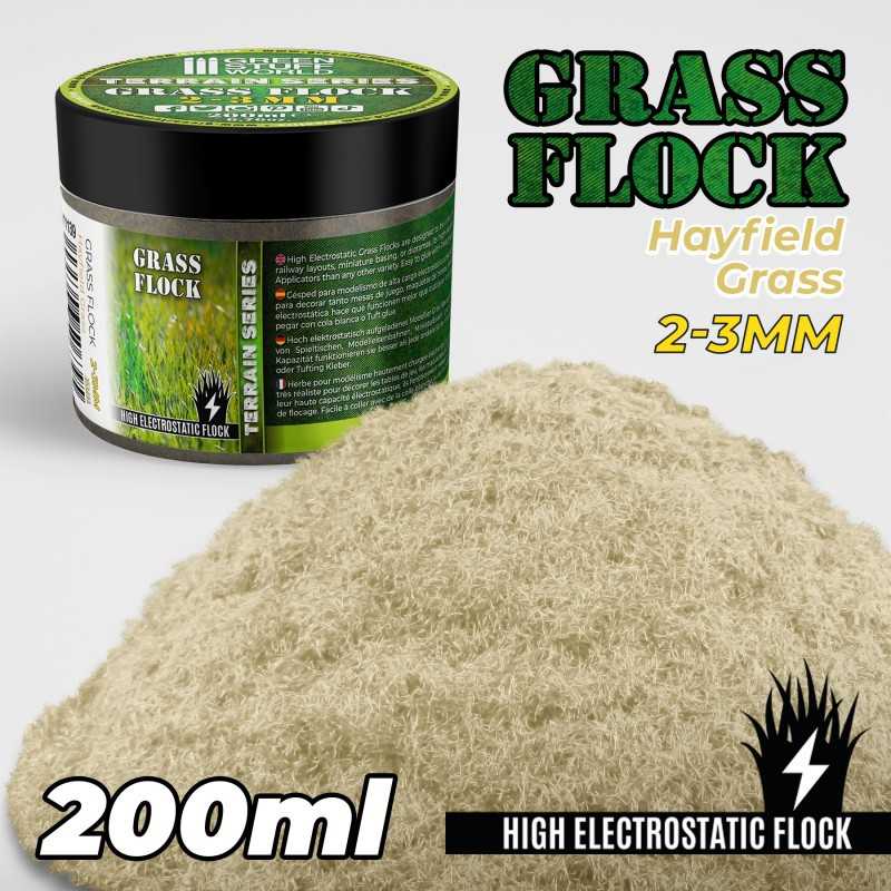 Static Grass Flock 2-3mm - HAYFIELD GRASS - 200 ml | Grass 2-3 mm