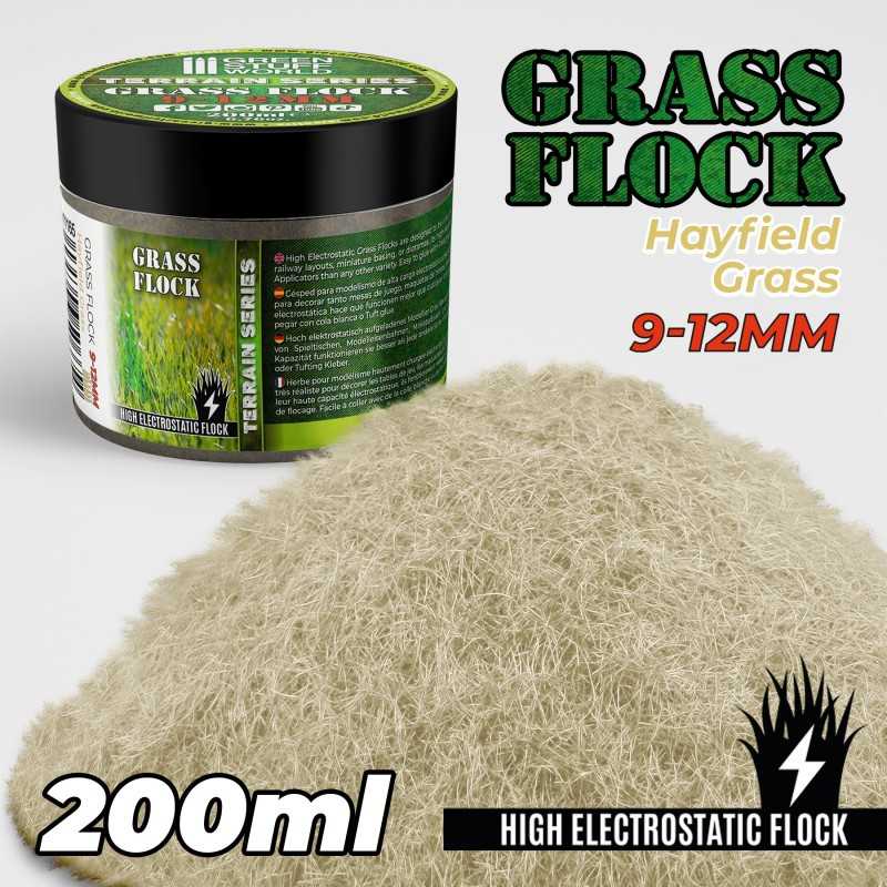 Static Grass Flock 9-12mm - HAYFIELD GRASS - 200 ml | Grass 9-12 mm