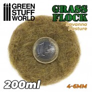 Static Grass Flock 4-6mm - SAVANNA PASTURE - 200 ml | Grass 4-6 mm