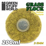 Static Grass Flock 2-3mm - DRY YELLOW PASTURE - 200 ml | Grass 2-3 mm