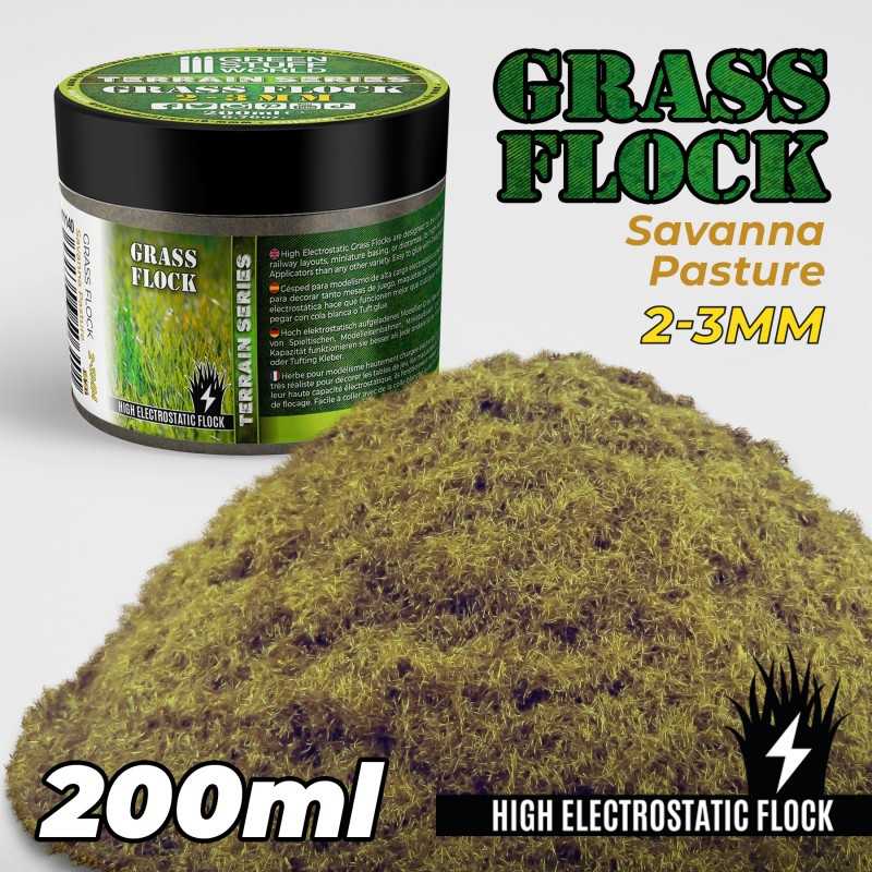 Static Grass Flock 2-3mm - SAVANNA PASTURE - 200 ml | Grass 2-3 mm