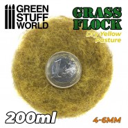 Static Grass Flock 4-6mm - DRY YELLOW PASTURE - 200 ml | Grass 4-6 mm