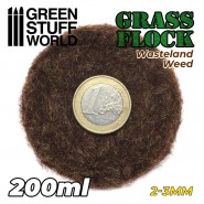 Static Grass Flock 2-3mm - WASTELAND WEED - 200 ml | Grass 2-3 mm