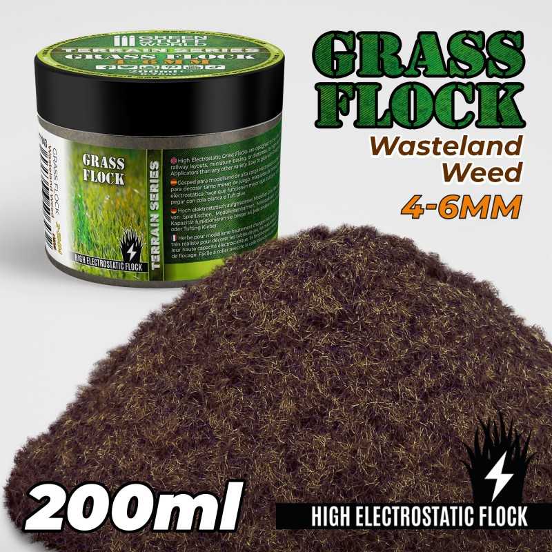 Static Grass Flock 4-6mm - WASTELAND WEED - 200 ml | Grass 4-6 mm