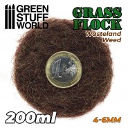 Static Grass Flock 4-6mm - WASTELAND WEED - 200 ml | Grass 4-6 mm