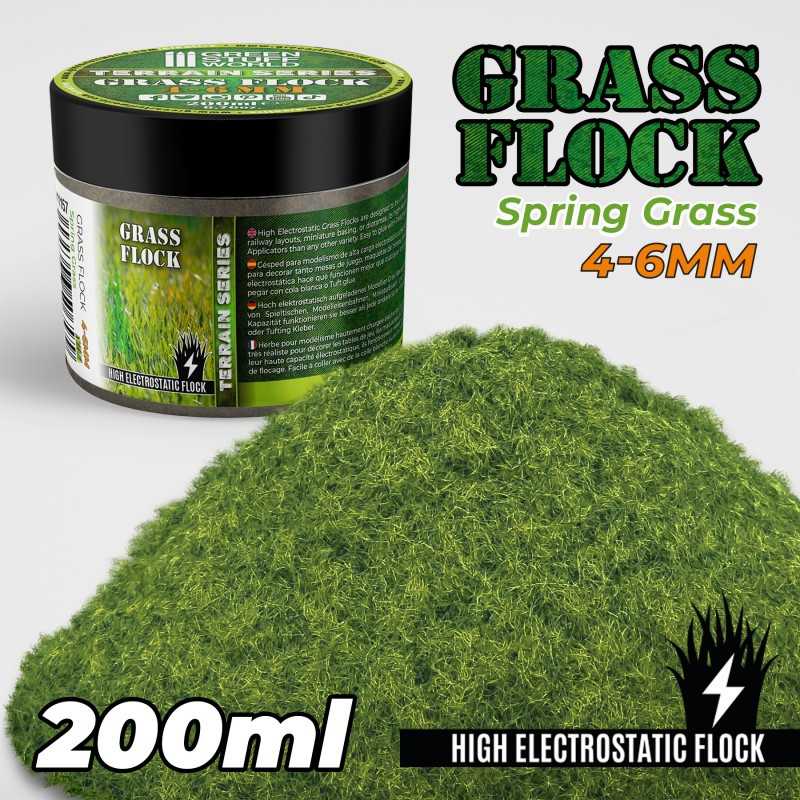 Static Grass Flock 4-6mm - SPRING GRASS - 200 ml | Grass 4-6 mm