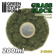 Static Grass Flock 2-3mm - COUNTRYSIDE SCRUB - 200 ml | Grass 2-3 mm