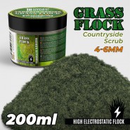 Static Grass Flock 4-6mm - COUNTRYSIDE SCRUB - 200 ml | Grass 4-6 mm