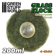 Static Grass Flock 4-6mm - COUNTRYSIDE SCRUB - 200 ml | Grass 4-6 mm