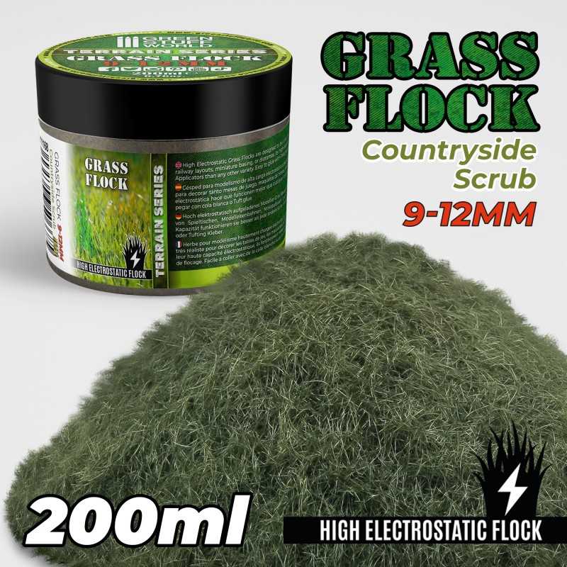 Static Grass Flock 9-12mm - COUNTRYSIDE SCRUB - 200 ml | Grass 9-12 mm