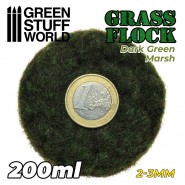 静电草粉 2-3mm - DARK GREEN MARSH - 200 ml - 2-3 mm 草粉
