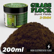 Static Grass Flock 2-3mm - BURNT FIELDS - 200 ml | Grass 2-3 mm