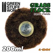 Static Grass Flock 4-6mm - BURNT FIELDS - 200 ml | Grass 4-6 mm