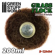 Static Grass Flock 9-12mm - BURNT FIELDS - 200 ml | Grass 9-12 mm