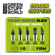硅胶画笔 - 尺寸0 - 黑色硬笔尖 - 硅胶工具
