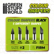 硅胶画笔 - 尺寸2 - 黑色硬笔尖 - 硅胶工具