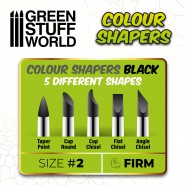 Colour Shapers Brushes SIZE 2 - BLACK FIRM | Silicone Tools