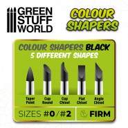 Colour Shapers Brushes COMBO 0 and 2 - BLACK FIRM | Silicone Tools