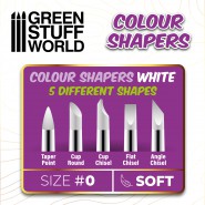 Colour Shapers Brushes SIZE 0 - WHITE SOFT | Silicone Tools