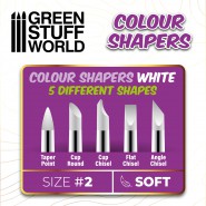 Colour Shapers Brushes SIZE 2 - WHITE SOFT | Modeling Tools