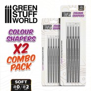 Colour Shapers Brushes COMBO 0 and 2 - WHITE SOFT | Silicone Tools