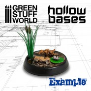 Hollow Plastic Bases - BLACK 50mm | Hobby Accessories