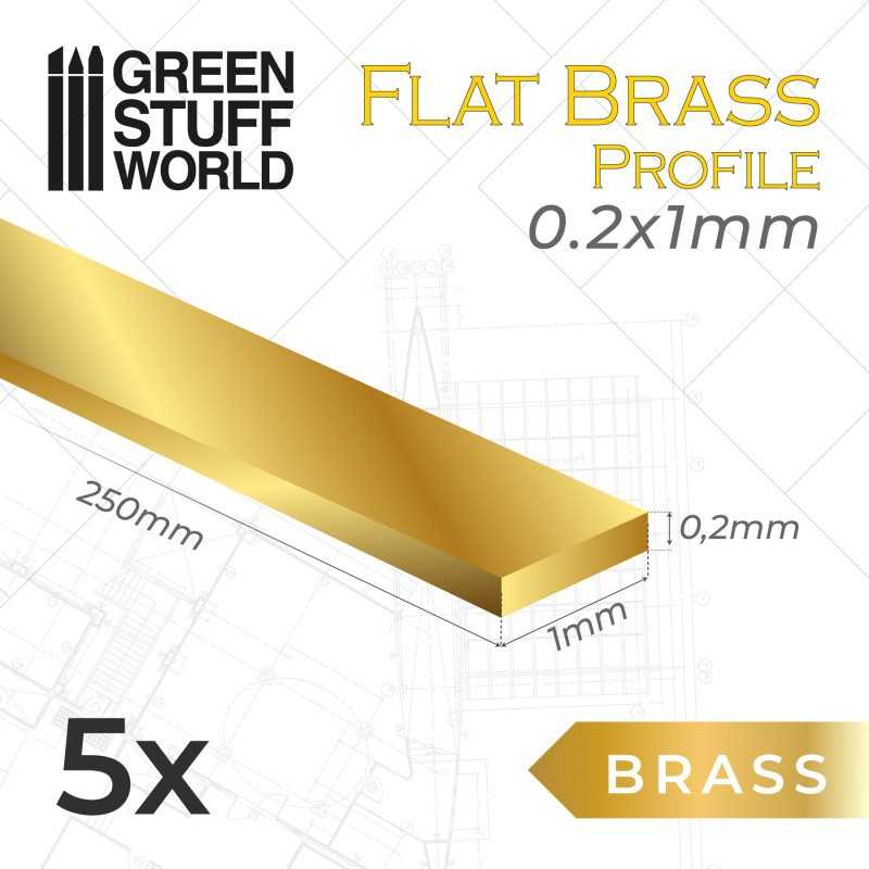 Flat Brass Profile 0.2 x 3mm | Brass
