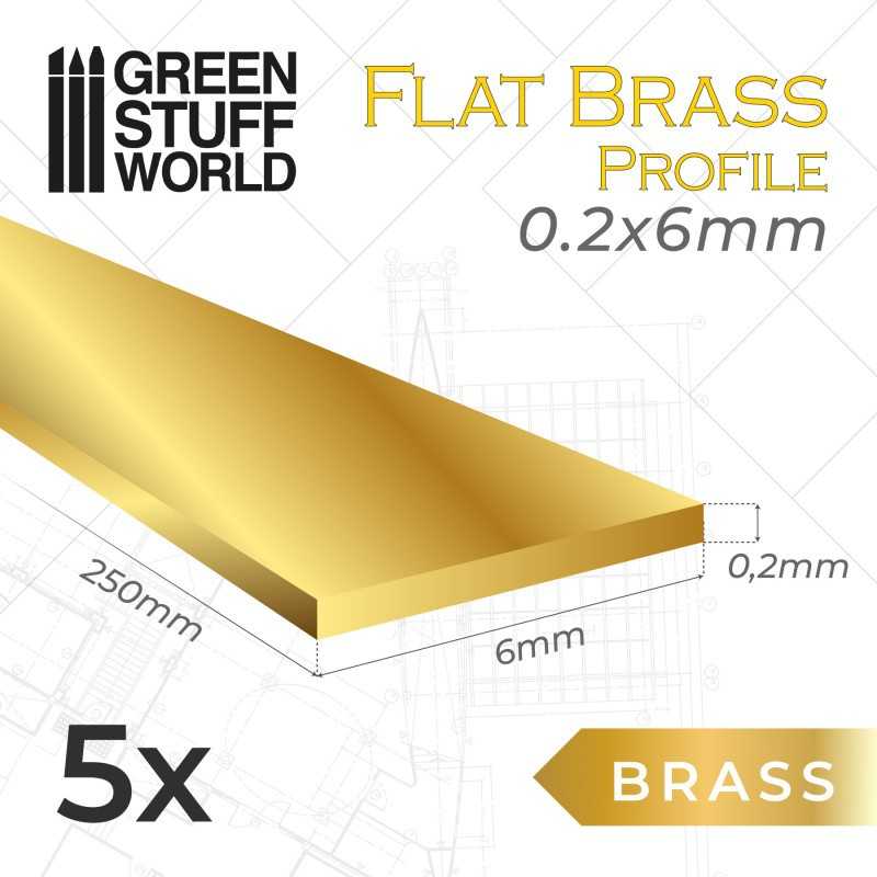 Flat Brass Profile 0.2 x 6mm | Brass