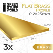 Flat Brass Profile 0.2 x 25mm | Brass