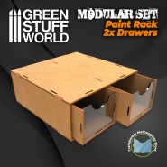 Modular Set 2x Drawers | MDF Wood Displays