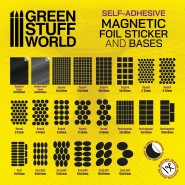 Oval Magnetic Sheet SELF-ADHESIVE - 25x70mm | Magnetic Foil Stickers