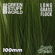 Long Grass Flock 100mm - Dark Green | Long Grass Flock