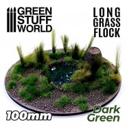 Long Grass Flock 100mm - Dark Green | Long Grass Flock