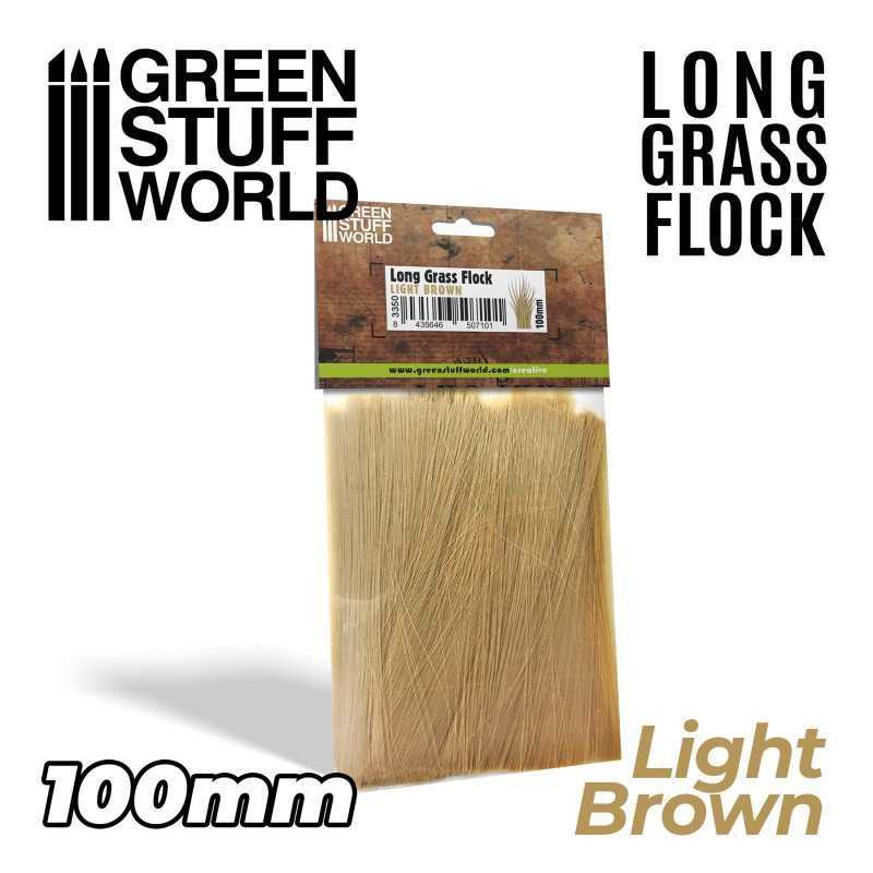 Long Grass Flock 100mm - Light Brown | Long Grass Flock