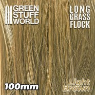 Long Grass Flock 100mm - Light Brown | Long Grass Flock